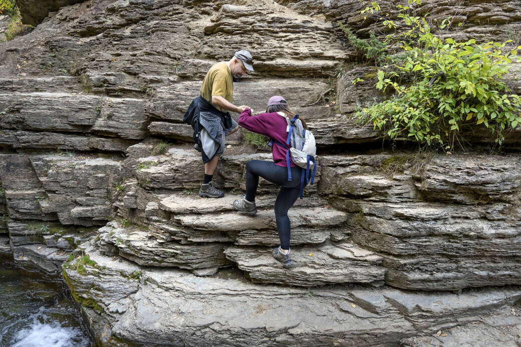 Hikers in Spearfish Canyon