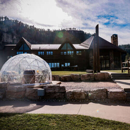 Cozy up in your own private heated igloo. 